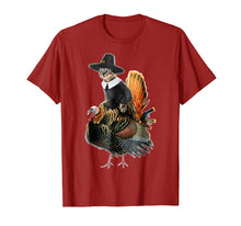 Load image into Gallery viewer, Thanksgiving Cat Pilgrim Thanksgiving Turkeys Funny Gifts T-Shirt
