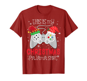 This Is My Christmas Pajama Gamer Video Game Lover Santa Hat T-Shirt