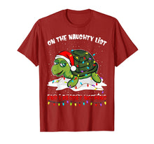 Load image into Gallery viewer, Funny shirts V-neck Tank top Hoodie sweatshirt usa uk au ca gifts for On The Naughty List And I Regret Nothing Turtle Christmas T-Shirt 873753
