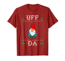 Load image into Gallery viewer, Uff Da, Swedish Tomte Gnome, God Jul, Ugly Christmas Sweater T-Shirt
