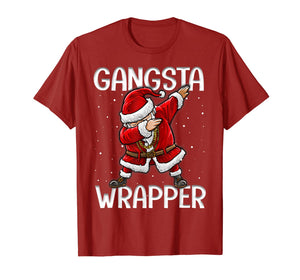 Funny shirts V-neck Tank top Hoodie sweatshirt usa uk au ca gifts for Gangsta Wrapper Funny Dabbing Santa Christmas Gift Men Kids T-Shirt 107471