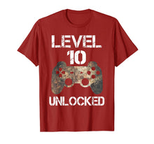 Load image into Gallery viewer, Level 10 Unlocked Boys 10th Birthday 10 Year Old Gamer Gift  T-Shirt 462617
