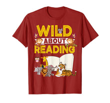 Load image into Gallery viewer, Wild About Reading T Shirt Back To School Teacher Books Gift T-Shirt-499768
