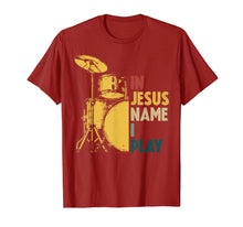 Load image into Gallery viewer, Vintage Drum In Jesus Name I Play Drum Lover Gifts T-Shirt-153632
