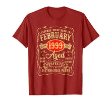 Load image into Gallery viewer, February 1999 21st Birthday Gift 21 Year Old Men Women T-Shirt-1292344

