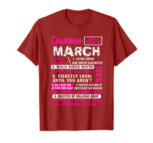 Load image into Gallery viewer, Queens Are Born In March Gifts 10 Facts Funny Birthday T-Shirt-85546

