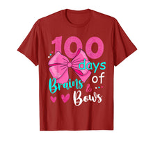 Load image into Gallery viewer, 100 Days Of Brains Bows 100th Day Of School Gifts Kids Girls T-Shirt-4050266
