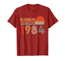 Load image into Gallery viewer, Mens 35th Wedding Anniversary Gifts Husband Since November 1984 T-Shirt
