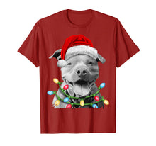 Load image into Gallery viewer, Funny shirts V-neck Tank top Hoodie sweatshirt usa uk au ca gifts for Pit Bull Santa Christmas Tree Lights Xmas Gifts Boys Kids T-Shirt 845078
