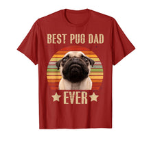 Load image into Gallery viewer, Mens Retro Vintage Best Pug Dad Ever Father's Day T-Shirt-807222
