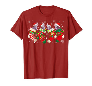 Opossum Possum In Christmas Sock Funny Marsupial Xmas Gifts T-Shirt-2088116