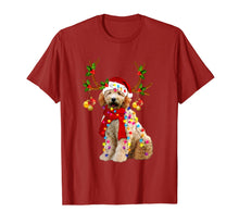 Load image into Gallery viewer, Santa Golden doodle reindeer Light Christmas gifts T-Shirt-2084445
