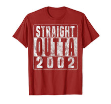 Load image into Gallery viewer, Straight Outta 2002 17th Birthday Gift T-Shirt 17 years old
