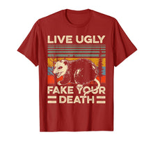 Load image into Gallery viewer, Live Ugly Fake Your Death Retro Vintage Opossum TShirt17102
