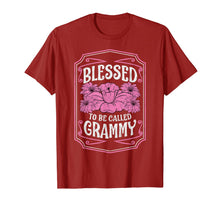 Load image into Gallery viewer, Blessed To Be Called Grammy Cute Floral Christmas Gifts T-Shirt-3159722
