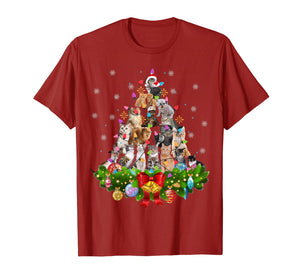 Funny Cat Christmas Tree Xmas Gifts T-Shirt-68797