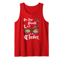 Load image into Gallery viewer, No One Should Live In A Closet LGBT Gay Pride Rainbow LGBTQ Tank Top 28759
