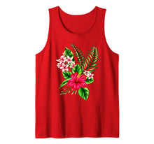 Load image into Gallery viewer, Aloha Island Vibes Hawaiian Hibiscus Flower and Palm Graphic Tank Top 567607
