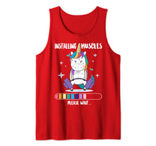 Load image into Gallery viewer, Installing Muscles Please Wait Shirt - Funny Unicorn Fitness Tank Top 324524

