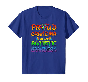 Funny shirts V-neck Tank top Hoodie sweatshirt usa uk au ca gifts for Autism Awareness Proud Grandma Of Autistic Grandson Shirt 2130161