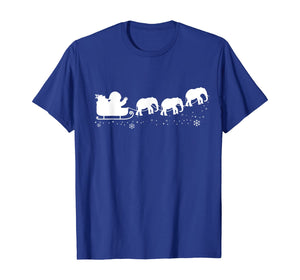 Funny shirts V-neck Tank top Hoodie sweatshirt usa uk au ca gifts for Santa Sleigh Elephant Funny Christmas Pajama Gift Ideas T-Shirt 1365043