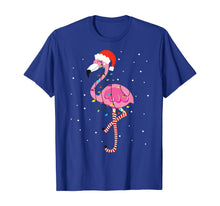 Load image into Gallery viewer, Funny shirts V-neck Tank top Hoodie sweatshirt usa uk au ca gifts for Cute Pink Flamingo Christmas Lights Santa Hat T-Shirt 85292
