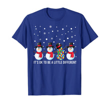 Load image into Gallery viewer, Snow Man It&#39;s Ok To Be A Little Different Autism Awareness T-Shirt
