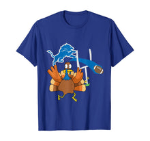 Load image into Gallery viewer, Thanksgiving Turkey Goal Posts Football Detroit-Lion T-Shirt
