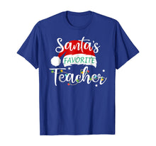 Load image into Gallery viewer, Funny shirts V-neck Tank top Hoodie sweatshirt usa uk au ca gifts for Santa&#39;s Favorite Teacher Santa Hat Christmas Light Tshirt 94932
