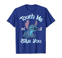 Load image into Gallery viewer, Stitch Touch Me And I Will Bite You Shirt For Fans 57995
