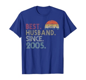 15th Wedding Anniversary Gifts Best Husband Since 2005 TShirt235444