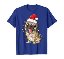 Load image into Gallery viewer, Funny shirts V-neck Tank top Hoodie sweatshirt usa uk au ca gifts for Pug Christmas Tree Lights Santa Dog Xmas Gifts Boys Pugmas T-Shirt 180692
