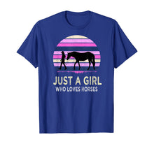 Load image into Gallery viewer, Funny shirts V-neck Tank top Hoodie sweatshirt usa uk au ca gifts for Just a Girl Who Loves Horses - Riding Retro sunset Gifts T-Shirt 669955
