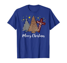Load image into Gallery viewer, Funny shirts V-neck Tank top Hoodie sweatshirt usa uk au ca gifts for Plaid Xmas Tree Christian Cross Jesus Merry Christmas T-Shirt 794336
