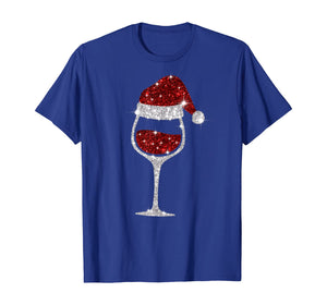 Wine Glasses Santa Hat Christmas Wine Lover T-Shirt