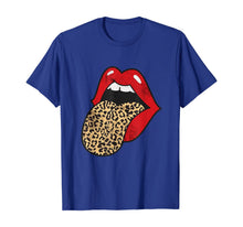 Load image into Gallery viewer, Red Lips Leopard Tongue Cheetah Animal Print Trendy Graphic T-Shirt-79037

