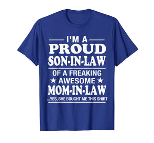 Funny shirts V-neck Tank top Hoodie sweatshirt usa uk au ca gifts for Proud Son In Law Of Awesome Mom In Law T-Shirt 1863636