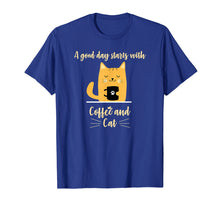 Load image into Gallery viewer, Funny shirts V-neck Tank top Hoodie sweatshirt usa uk au ca gifts for A good day starts with Coffee, Orange Cat Lover Tshirt Gifts 3725759
