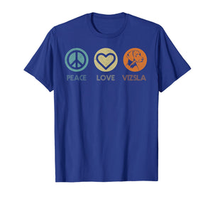 Funny shirts V-neck Tank top Hoodie sweatshirt usa uk au ca gifts for Retro Vintage Peace Love Vizsla Tshirt Funny Dog Lover Gifts 2588350