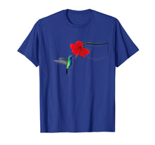 Load image into Gallery viewer, Hummingbird Flower In Pocket T-Shirt (Not Pocket Real)
