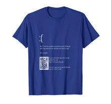 Load image into Gallery viewer, Blue Screen Of Death T-Shirt ;The Scariest Halloween Costume
