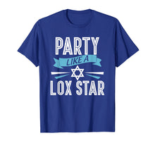 Load image into Gallery viewer, Party Like Lox Star Funny Jewish T-Shirt With Star Of David
