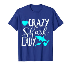 Funny shirts V-neck Tank top Hoodie sweatshirt usa uk au ca gifts for Crazy shark lady shirt shark lovers gift 1781371