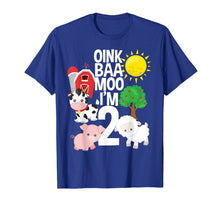 Load image into Gallery viewer, Oink Baa Moo I&#39;m 2 Farm Theme Birthday Gift 2 Yrs Old Shirt
