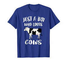 Load image into Gallery viewer, Funny shirts V-neck Tank top Hoodie sweatshirt usa uk au ca gifts for Just A Boy Who Loves Cows T-Shirt Animal Lover Farm Gift 1585747
