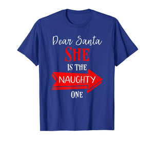 Funny shirts V-neck Tank top Hoodie sweatshirt usa uk au ca gifts for Mens Matching christmas shirts for couples She's the naughty one 1802501