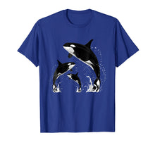 Load image into Gallery viewer, Killer Whale Shirt. Jumping Orca Killer Whales T Shirts
