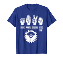 Load image into Gallery viewer, Carpenter Gifts Rock Paper Scissors Table Saw T-Shirt Funny

