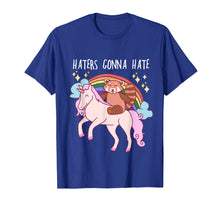 Load image into Gallery viewer, Funny shirts V-neck Tank top Hoodie sweatshirt usa uk au ca gifts for Haters Gonna Hate Funny Red Panda Riding Unicorn T-Shirt 680412
