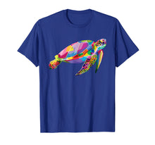 Load image into Gallery viewer, Turtle Shirt Colorful Floating Turtle Pop Art Style T-Shirt
